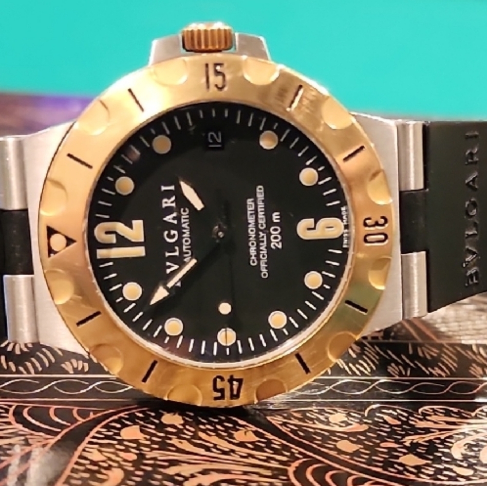 Bulgari Black and Gold Luxury Watch